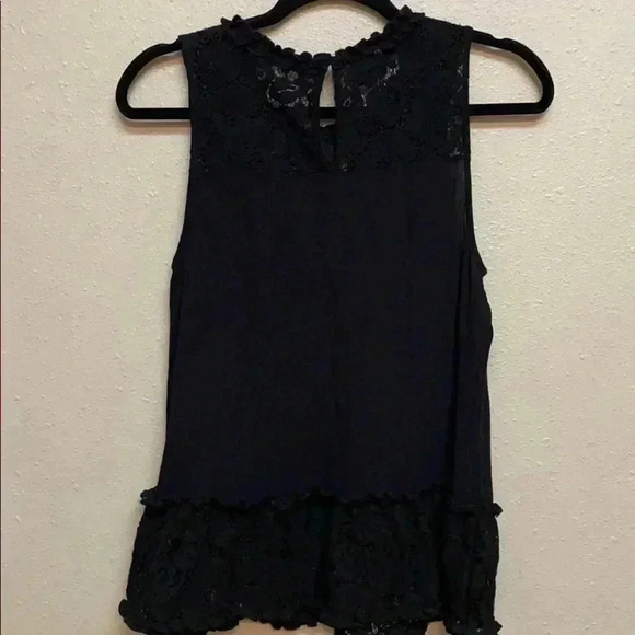 RO & DE Women’s Black Lace Long Tank - Picture 5 of 7